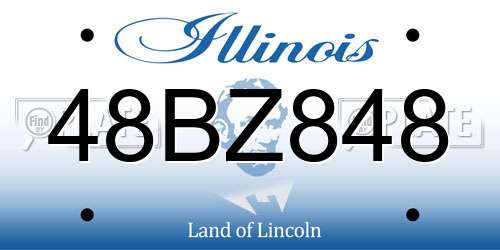 48BZ848 Illinois License Plate