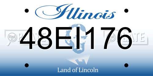 48EI176 Illinois License Plate