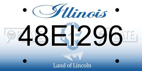 48EI296 Illinois License Plate