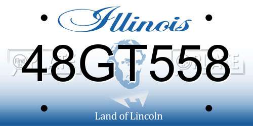 48GT558 Illinois License Plate