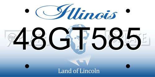 48GT585 Illinois License Plate