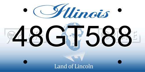 48GT588 Illinois License Plate
