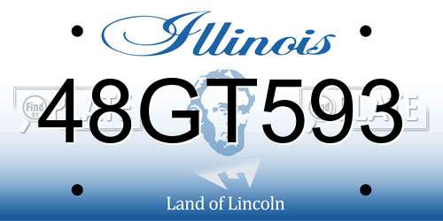 48GT593 Illinois License Plate