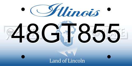 48GT855 Illinois License Plate