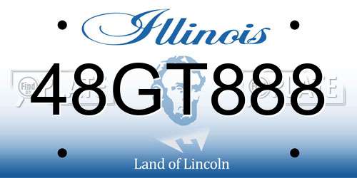 48GT888 Illinois License Plate
