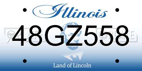 48GZ558 Illinois License Plate
