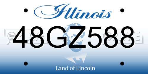 48GZ588 Illinois License Plate