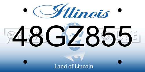 48GZ855 Illinois License Plate