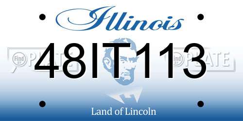 48IT113 Illinois License Plate