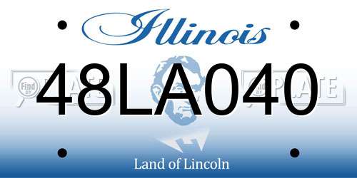 48LA040 Illinois License Plate