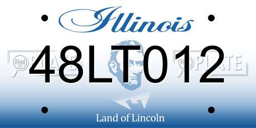 48LT012 Illinois License Plate