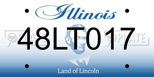 48LT017 Illinois License Plate