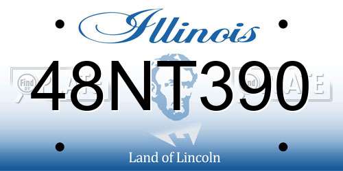 48NT390 Illinois License Plate