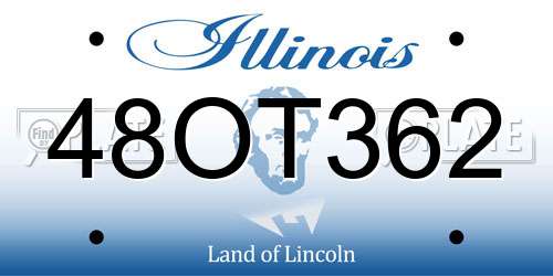 48OT362 Illinois License Plate