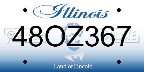 48OZ367 Illinois License Plate