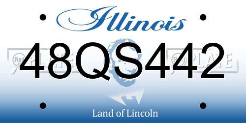48QS442 Illinois License Plate