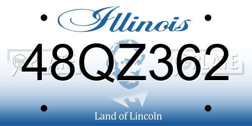 48QZ362 Illinois License Plate