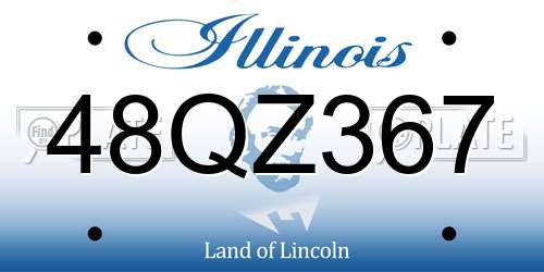 48QZ367 Illinois License Plate
