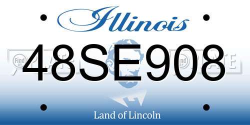 48SE908 Illinois License Plate