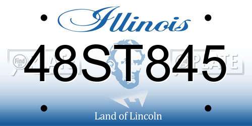 48ST845 Illinois License Plate