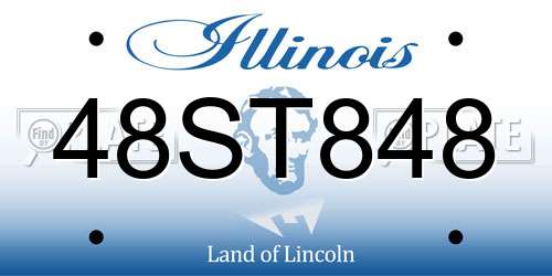 48ST848 Illinois License Plate