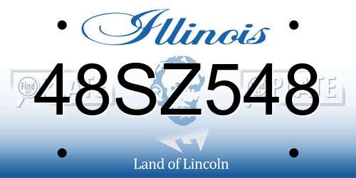48SZ548 Illinois License Plate