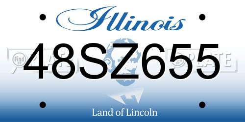 48SZ655 Illinois License Plate
