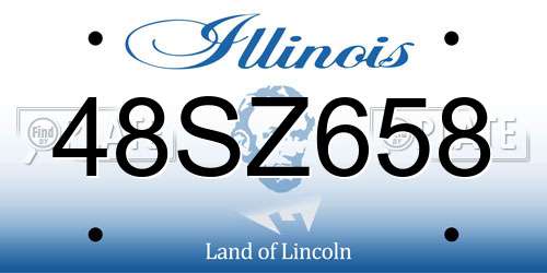 48SZ658 Illinois License Plate