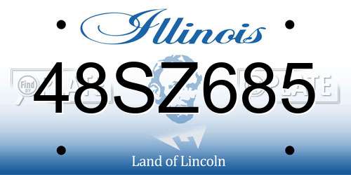 48SZ685 Illinois License Plate