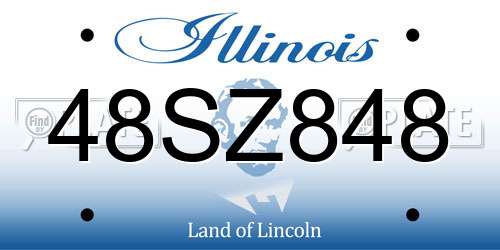 48SZ848 Illinois License Plate
