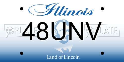 48UNV Illinois License Plate