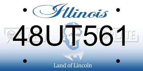 48UT561 Illinois License Plate