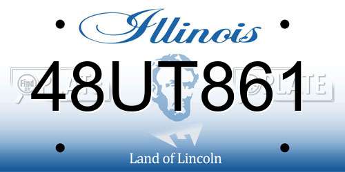 48UT861 Illinois License Plate