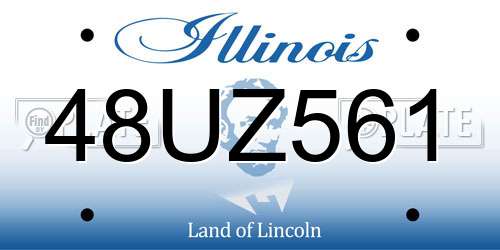 48UZ561 Illinois License Plate