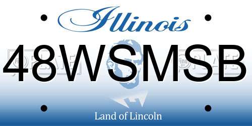 48WSMSB Illinois License Plate