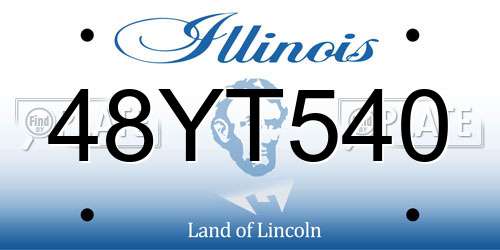 48YT540 Illinois License Plate