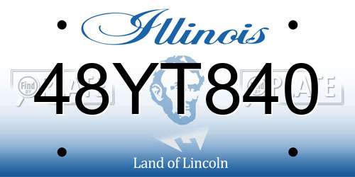 48YT840 Illinois License Plate
