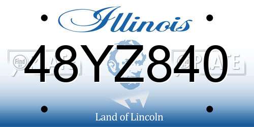 48YZ840 Illinois License Plate
