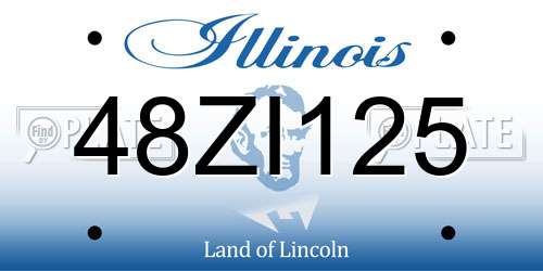 48ZI125 Illinois License Plate
