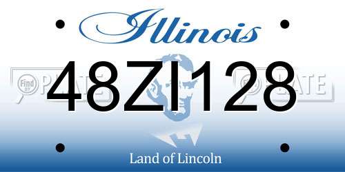 48ZI128 Illinois License Plate
