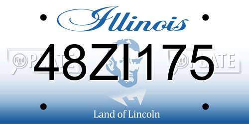 48ZI175 Illinois License Plate