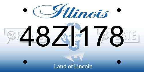 48ZI178 Illinois License Plate