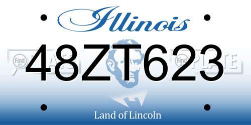 48ZT623 Illinois License Plate