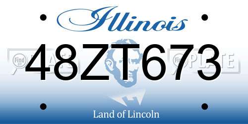 48ZT673 Illinois License Plate