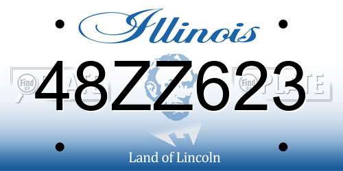 48ZZ623 Illinois License Plate