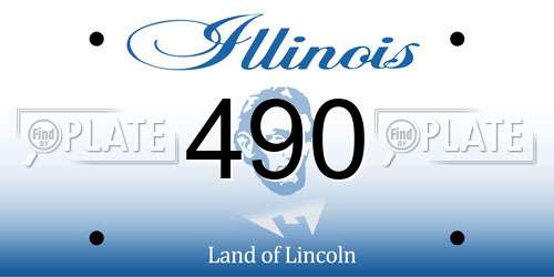 490 Illinois License Plate