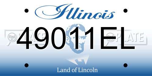 49011EL Illinois License Plate
