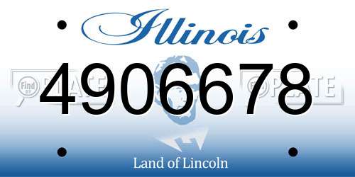 4906678 Illinois License Plate