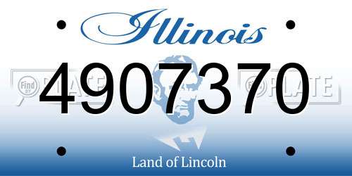 4907370 Illinois License Plate