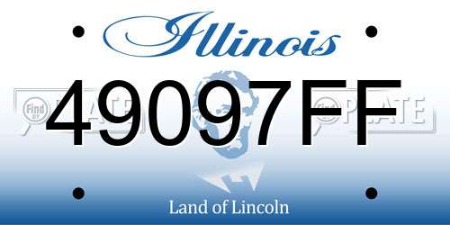 49097FF Illinois License Plate
